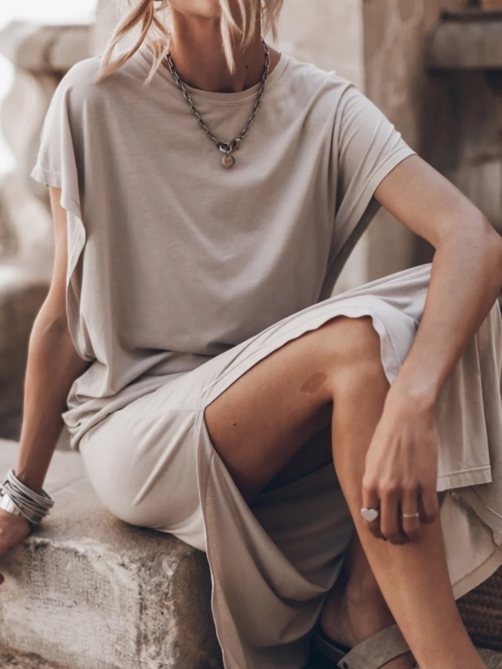 NWT: Mikuta - THE LIGHT LONG BATWING DRESS SMALL